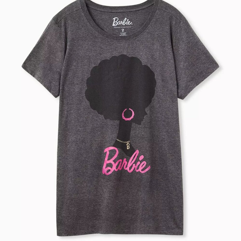 Torrid Slim Fit Crew Tee - Barbie Charcoal Grey